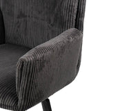 Ripple Ridge Radiance Dining Chair – Modern Upholstered Dining Chair for Home & Café Grey