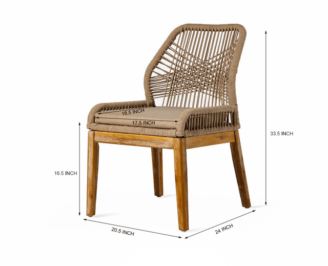 Rishikesh Tranquil Outdoor Chair - Dining Chair - Furniselan - Natural