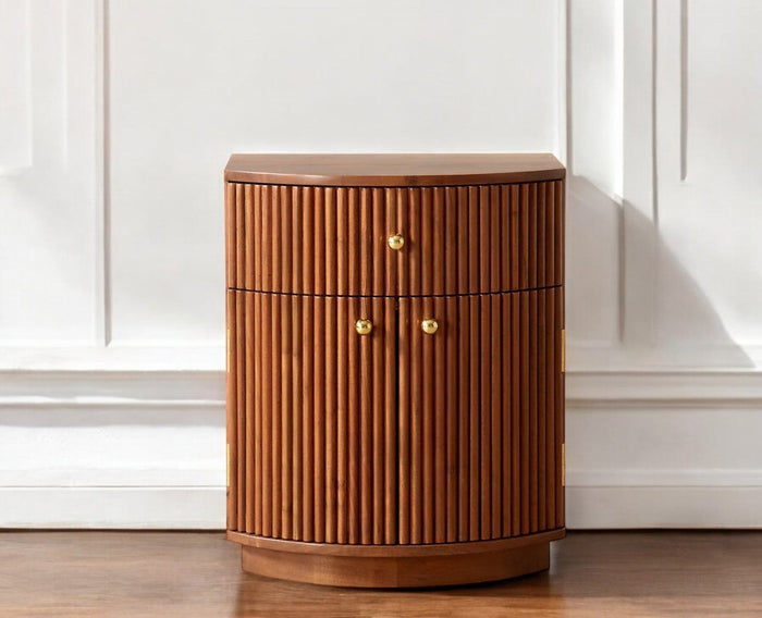 Rome Wooden Bedside Table Two and One Drawer Furniselan