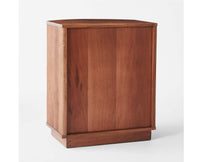 Rome Wooden Bedside Table Two and One Drawer Furniselan-Brown-Finish 
