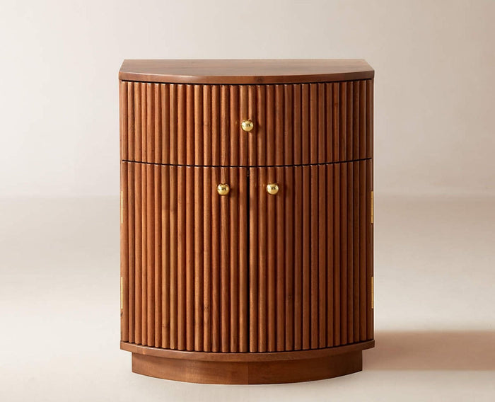 Rome Wooden Bedside Table Two and One Drawer Furniselan