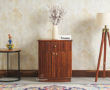 Rome Wooden Fluted Bedside Table Two and One Drawer