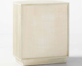 Rome Wooden Fluted Bedside Table Two and One Drawer Furniselan Frosty White
