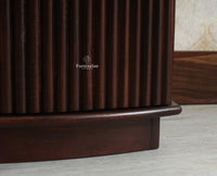 Rome Wooden Bedside Table Two and One Drawer Furniselan Grey Finish