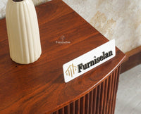 Rome Wooden Bedside Table Two and One Drawer Furniselan Brown Finish