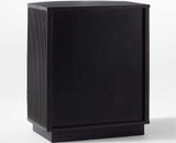 Rome Wooden Fluted Bedside Table Two and One Drawer Furniselan Black Finish