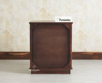 Rome Wooden Bedside Table Two and One Drawer Furniselan Grey Finish