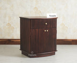 Rome Wooden Bedside Table Two and One Drawer Furniselan Grey Finish