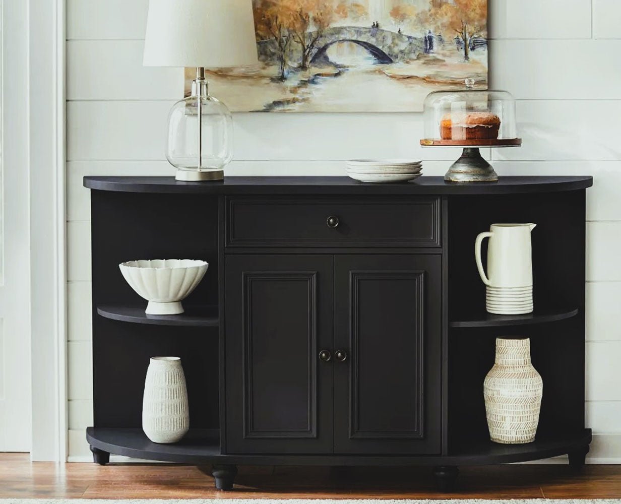 Russia Wooden Bar Cabinet Furniselan - Black