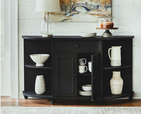 Russia Wooden Bar Cabinet Furniselan - Black