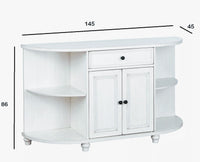 Russia Wooden Bar Cabinet Furniselan - Milky-White