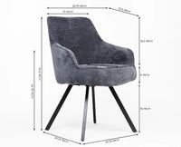 Seattle Cotton Dining Chair Furniselan Dark Grey