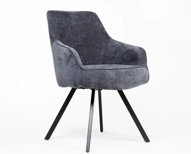 Seattle Cotton Dining Chair Furniselan Dark Grey