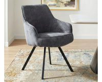 Seattle Cotton Dining Chair Furniselan Dark Grey