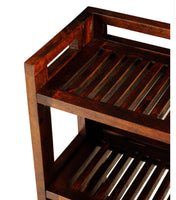 Seattle Mango Wood Shoe Rack Furniselan - Brown