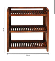 Seattle Mango Wood Shoe Rack Furniselan - Brown