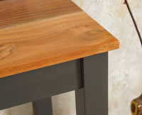Sendai Solid Wood Study Table with One Drawer - Study Table - Furniselan - Slate-Grey