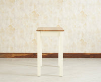 Sendai Solid Wood Study Table with One Drawer - Study Table - Furniselan - Milky-White