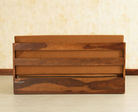Seoul Sheesham Sofa Cum Bed Teak Finish