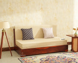 Seoul Sheesham Sofa Cum Bed Maple Finish