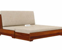 Seoul Sheesham Sofa Cum Bed Furniselan Beige