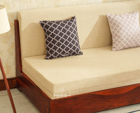 Seoul Sheesham Sofa Cum Bed Maple Finish