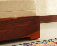 Seoul Sheesham Sofa Cum Bed Maple Finish