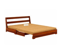 Seoul Sheesham Sofa Cum Bed Furniselan Camel Brown