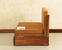 Seoul Sheesham Sofa Cum Bed Teak Finish