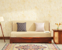 Seoul Sheesham Sofa Cum Bed Maple Finish