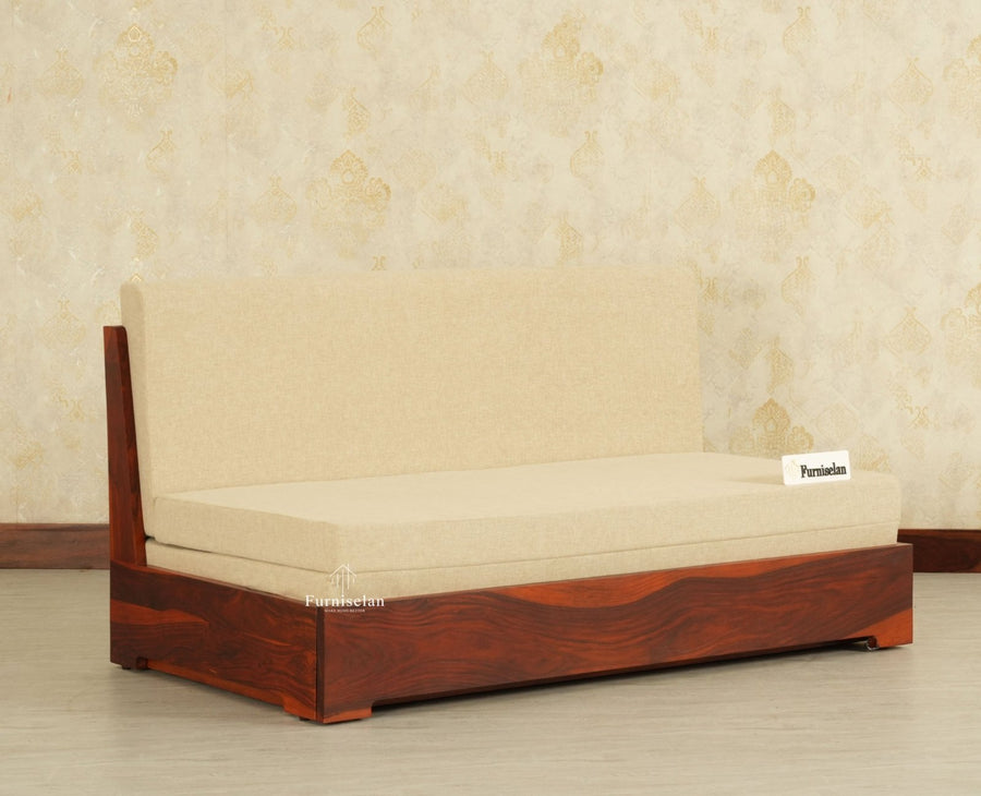 Seoul Sheesham Sofa Cum Bed Maple Finish