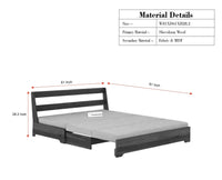 Seoul Sheesham Sofa Cum Bed Furniselan Beige