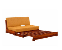 Seoul Sheesham Sofa Cum Bed Furniselan Camel Brown
