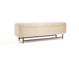 Sequoia Polyester Storage Bench with Steel Leg Furniselan white
