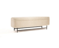 Sequoia Polyester Storage Bench with Steel Leg Furniselan white
