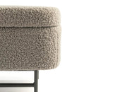 Sequoia Polyester Storage Bench with Steel Leg Furniselan grey