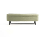 Sequoia Polyester Storage Bench with Steel Leg Furniselan Green
