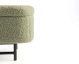 Sequoia Polyester Storage Bench with Steel Leg Furniselan Green