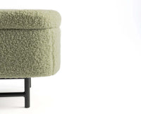 Sequoia Polyester Storage Bench with Steel Leg Furniselan Green