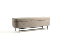 Sequoia Polyester Storage Bench with Steel Leg Furniselan grey