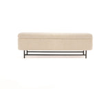 Sequoia Polyester Storage Bench with Steel Leg Furniselan white