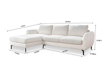 Shoreditch 3 Seater Left Hand Side Facing Sofa Furniselan White