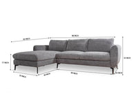 Shoreditch 3 Seater Left Hand Side Facing Sofa Furniselan Grey