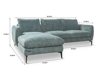 Shoreditch 3 Seater Left Hand Side Facing Sofa Furniselan Green
