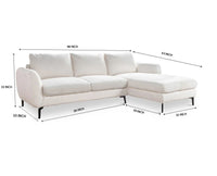 Shoreditch 3 Seater Right Hand Side Facing Sofa Furniselan White
