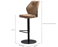 Slate Urban Swivel bar chair - Furniselan - Brown