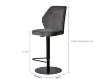 Slate Urban Swivel bar chair - Furniselan - Denim-Grey