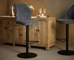 Slate Urban Swivel bar chair - Furniselan - Denim-Grey