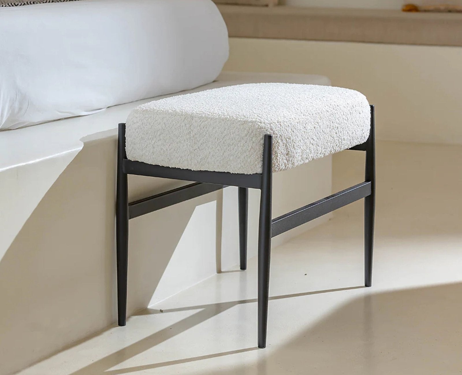 SoftSquare Stool Ottoman Poufee - Stools - Furniselan - White
