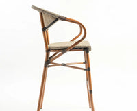 Soleil Curved Outdoor Bar Chair - Outdoor chair - Furniselan - Dark-Walnut